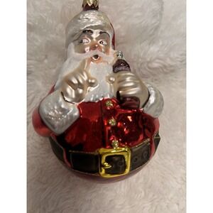 Kurt Adler Polonaise Coca Cola Coke Santa Roly Poly Christmas Ornament 1998 New
